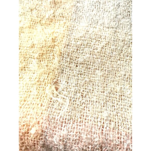 VINTAGE 100% Mohair Blanket Pastel Plaid Throw MADE IN SCOTLAND - Picture 7 of 8